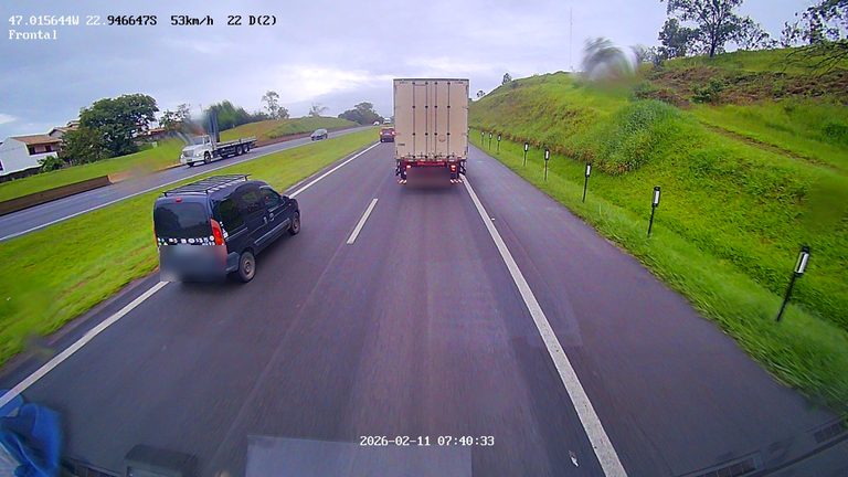 Imagem real da Vídeo Telemetria CAN FT: Estrada